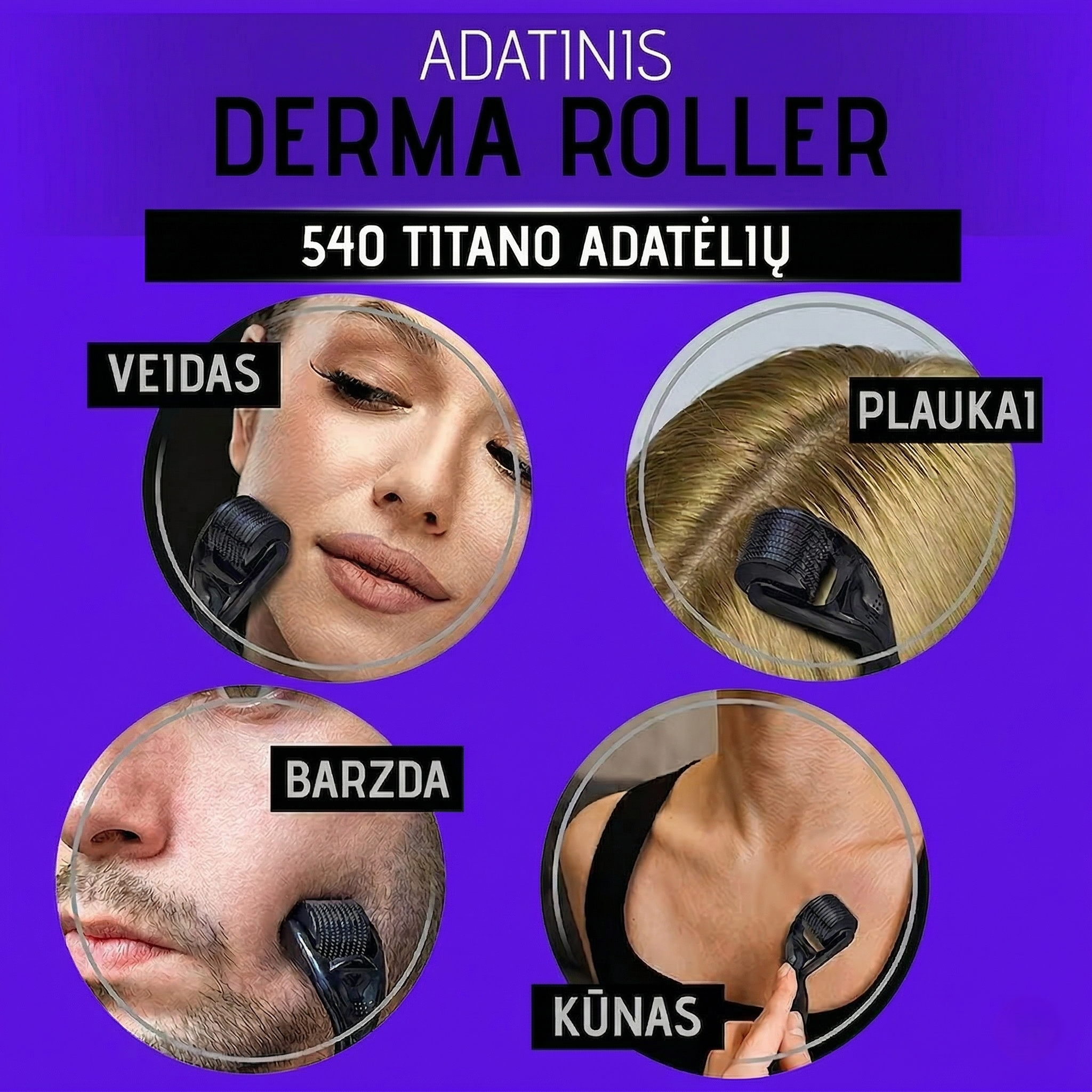 HAIRY — Mikro Adatų Velenėlis Barzdai ir Plaukams